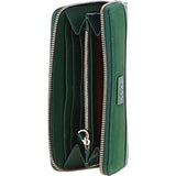 Ashwood 4 Card Zip Around Suede and Leather Purse Green: S-20