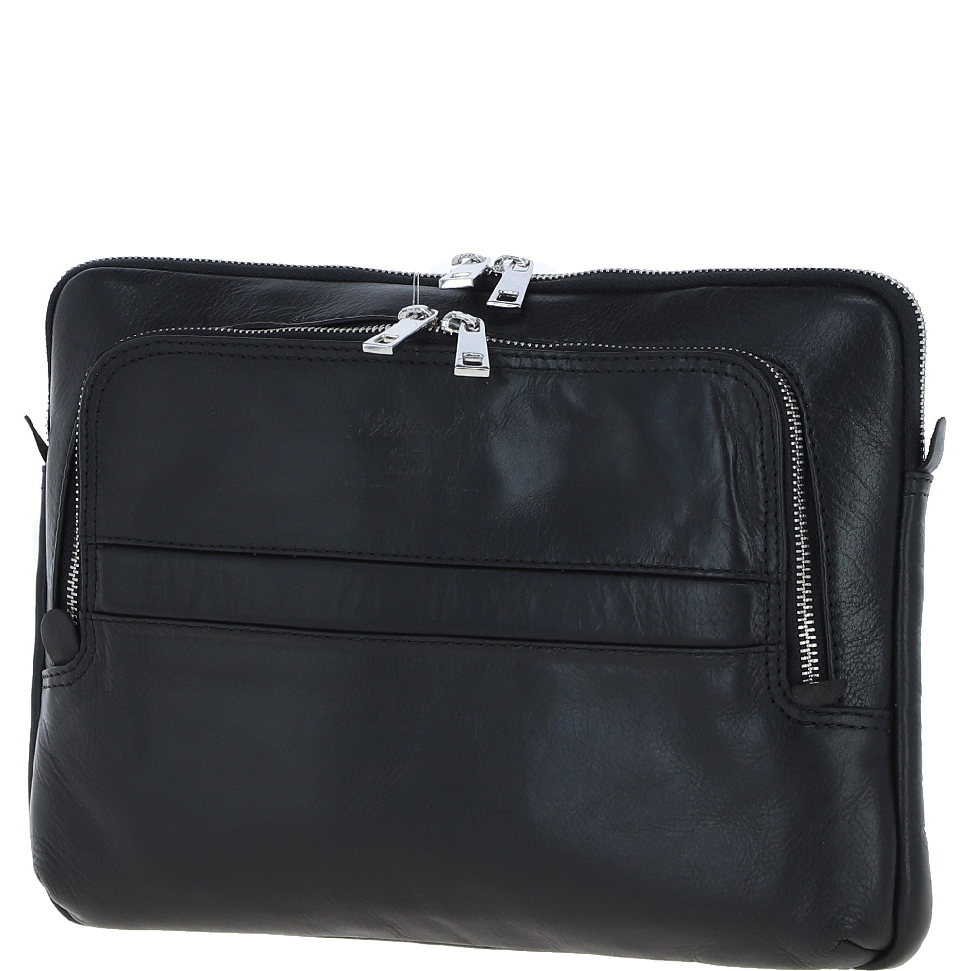 Ashwood Leather Mens Laptop Sleeves Bag Black: PL-42