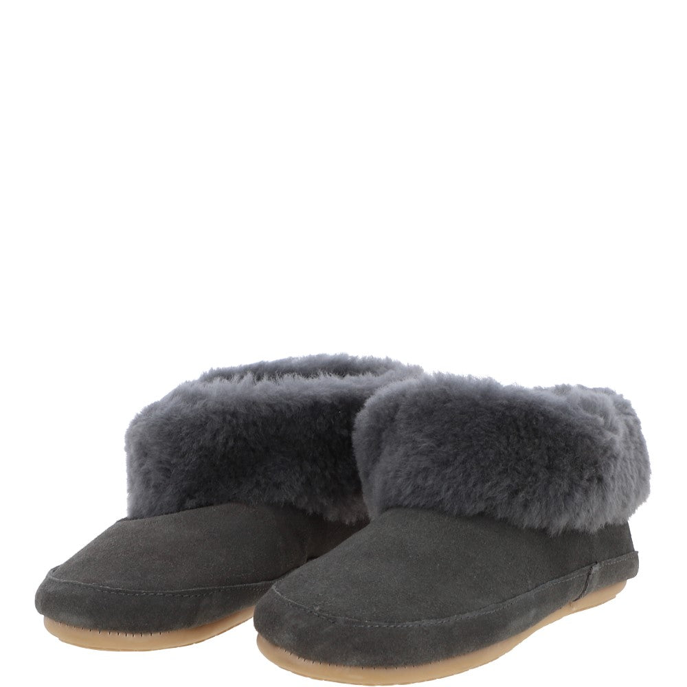 Sheepskin Slippers Grey: LADIES BOOTYS