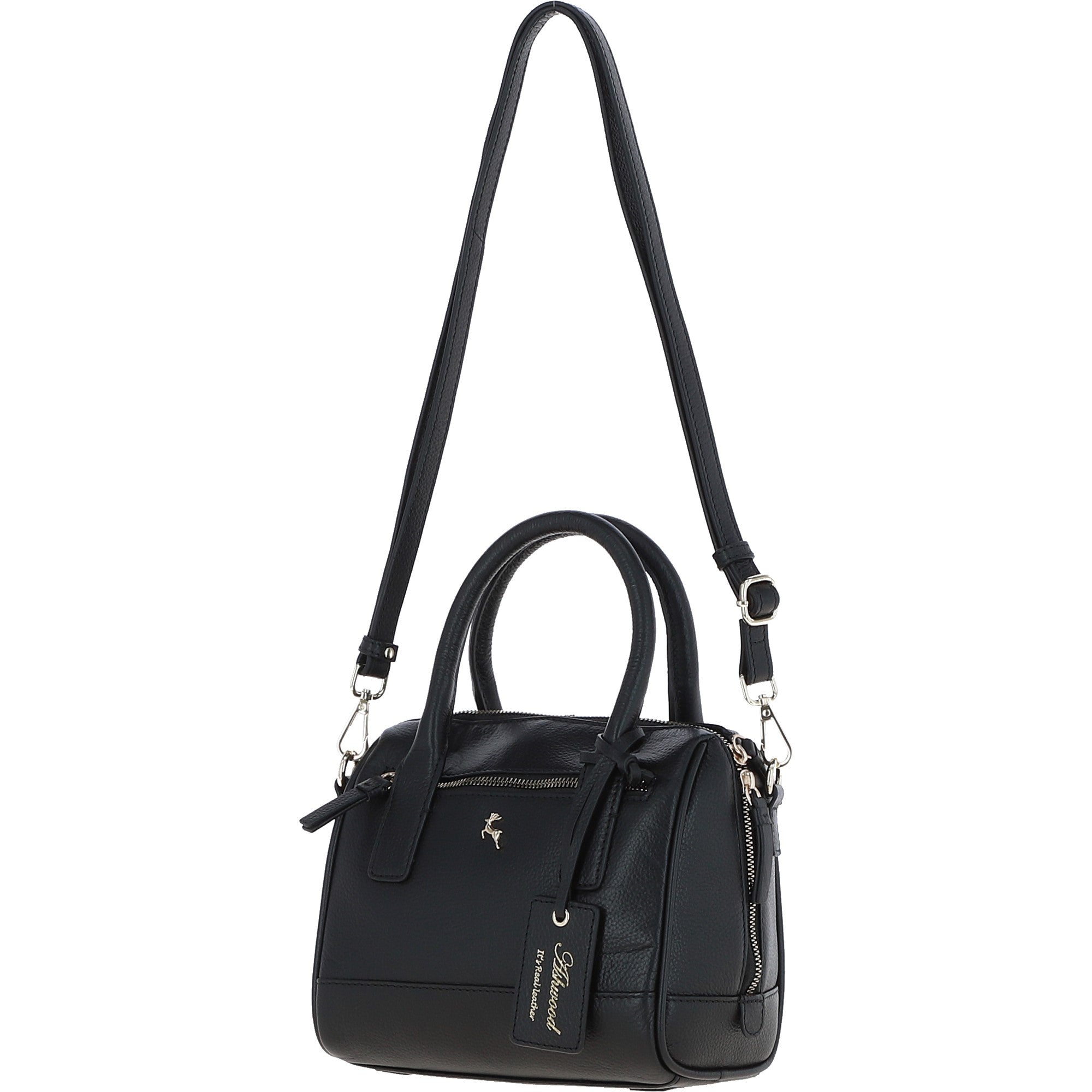 Ashwood Leather Women's Tote Crossbody Bag Black: 64064
