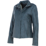 Womens Leather Jacket Grey: AWL-529