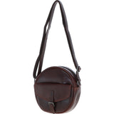 Ashwood Leather Round Crossbody Bag Brandy: P-66