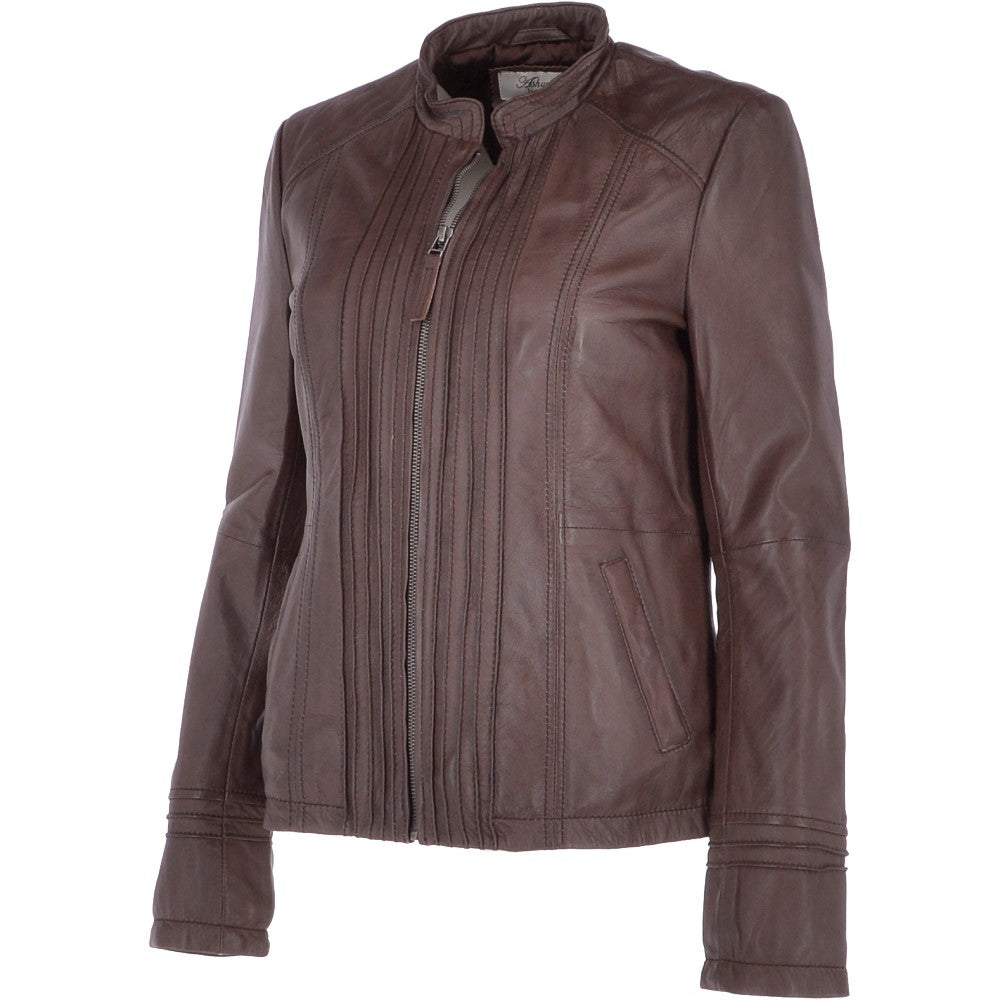 Leather Jacket Mid Brown/nap: AWL-710