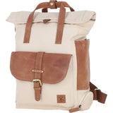 Fenland Canvas & Leather Backpack Tan/cream: FEN-755
