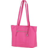 Designer Leather Shoulder Bag with Secure Zip Pocket Hot Pink: Bray