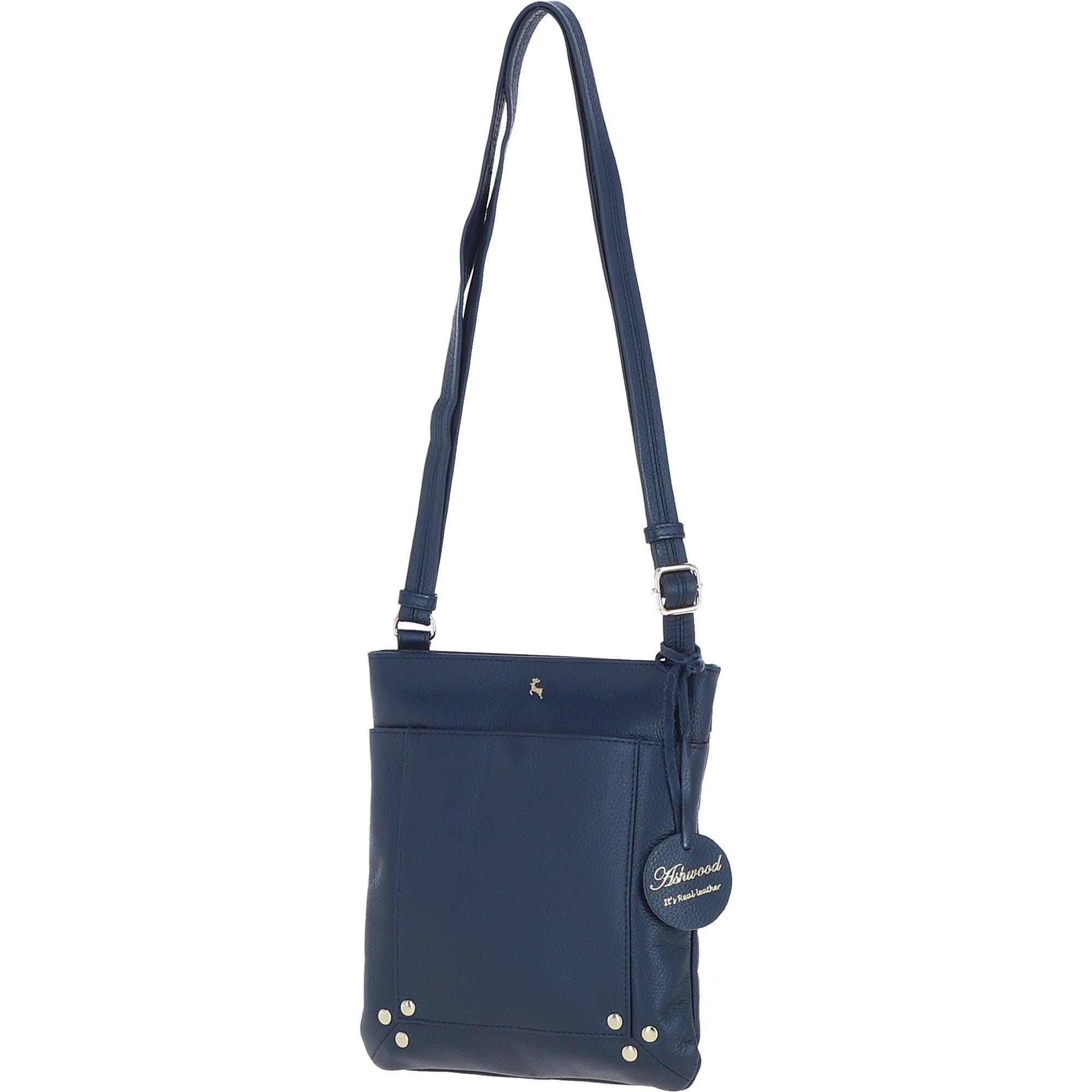 Ashwood Leather Crossbody Bag Navy: 63033