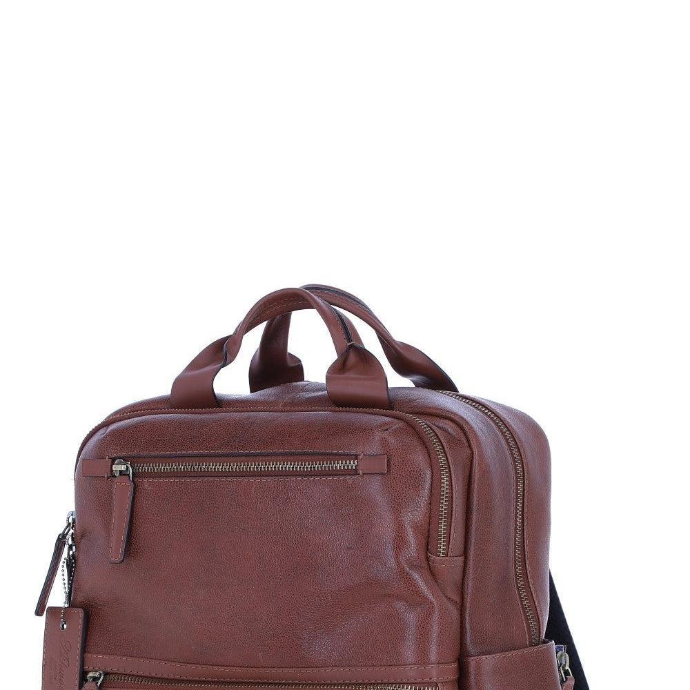 Mens Leather Backpack chestnut: Jordan