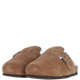 Fenland Unisex Sheepskin Slippers Tan: unisex-cork-slippers