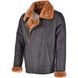 Sheepskin Flying Jacket Black Ginger: KE 007E