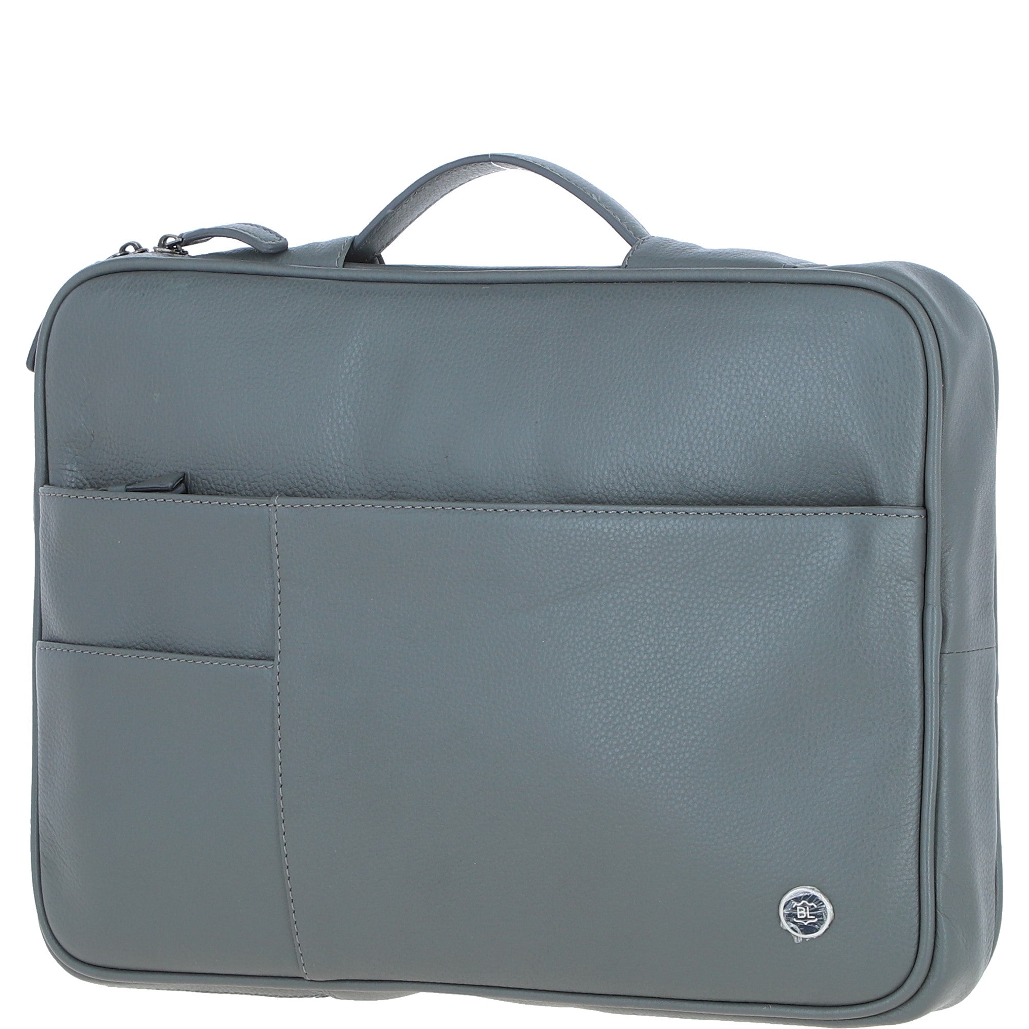 Leather Organizer with Laptop Compartment Grey: 64546