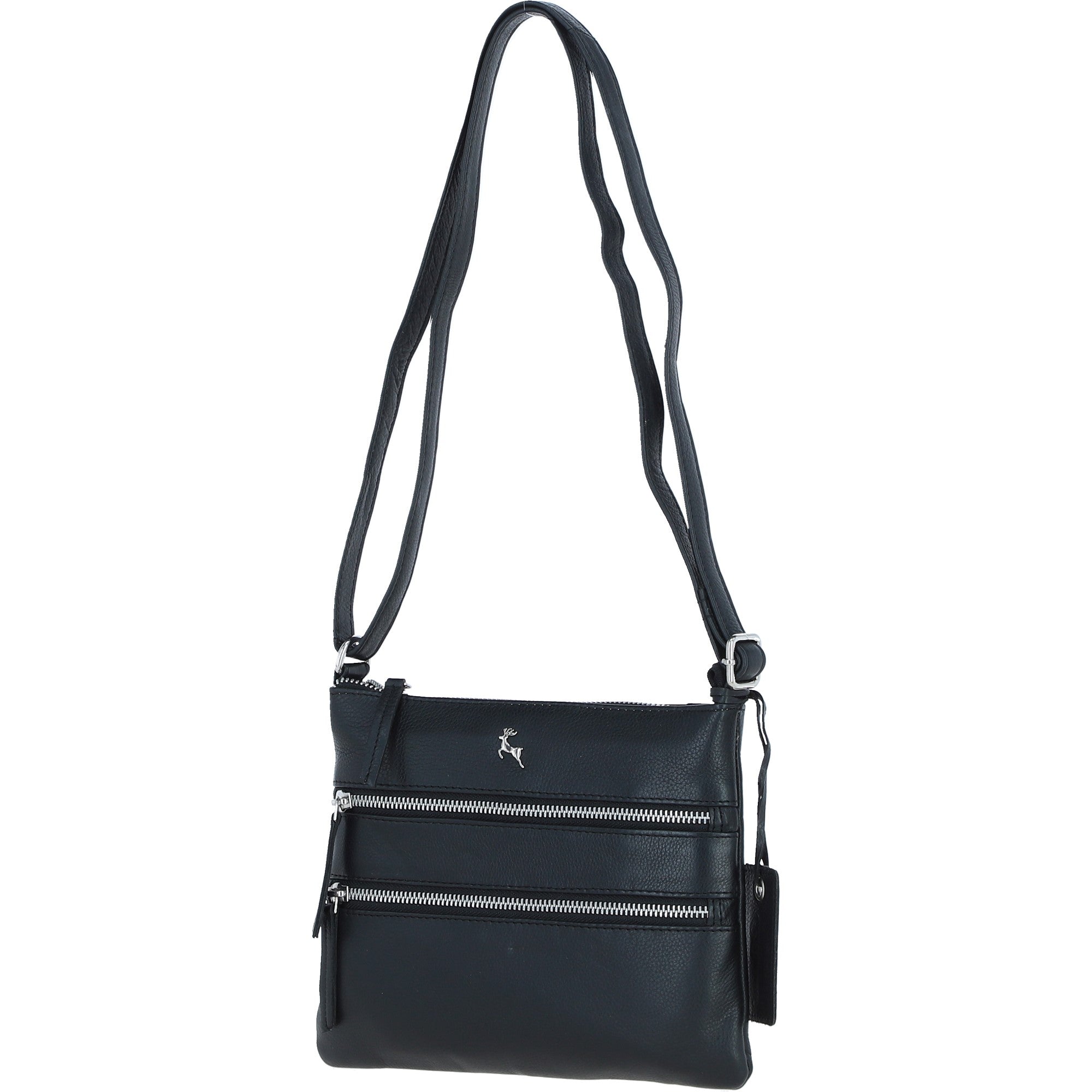 Ashwood Leather Crossbody Bag Black: Ayr