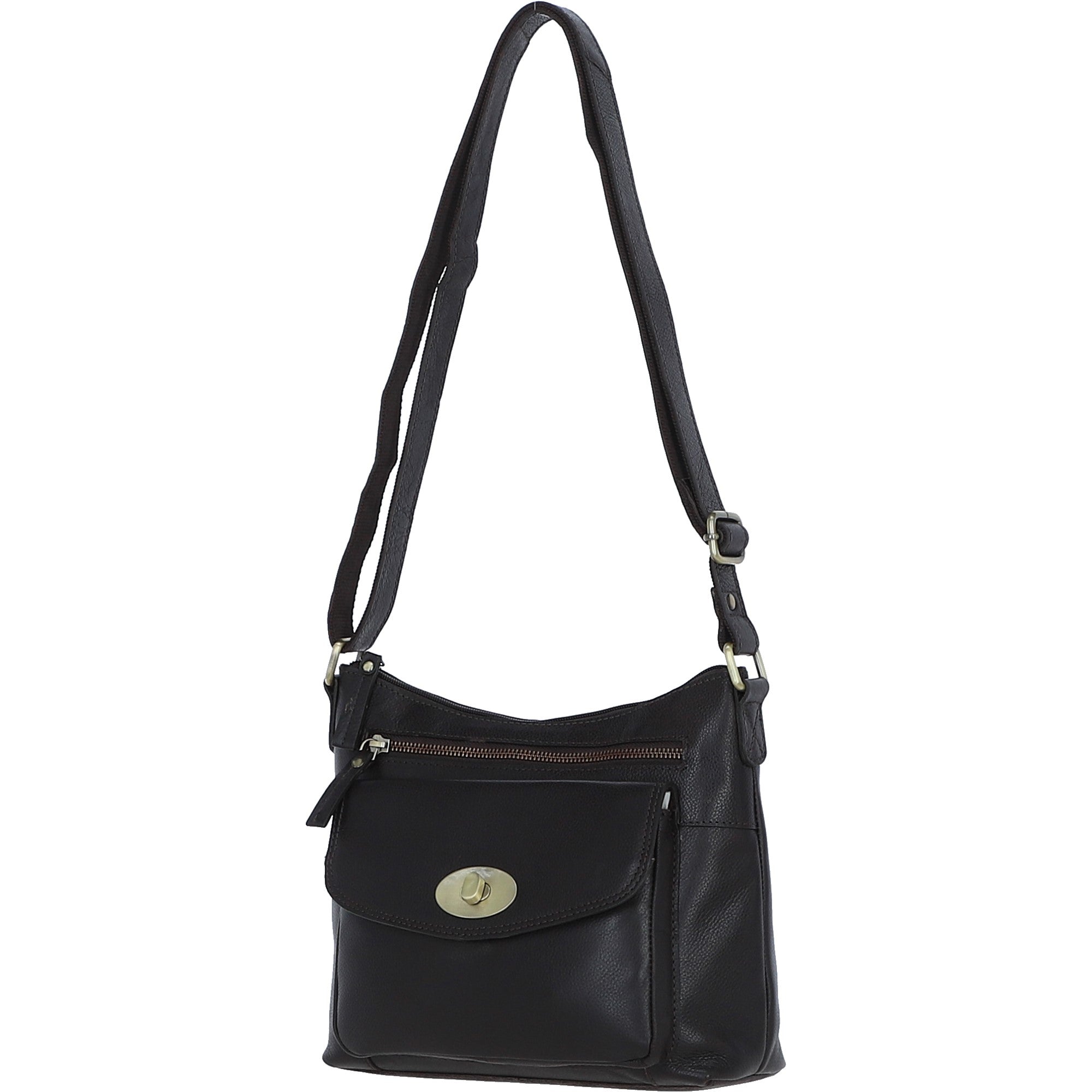 Ashwood Leather Crossbody Bag Brown: M-86