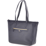 Medium Leather Handbag Navy : 62121