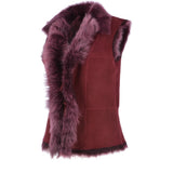 Reversible Toscana Suede Leather Gilet Burgandy: KB-42
