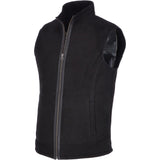 Men's Leather Sheepskin Gilet Black: KE YELEK 1