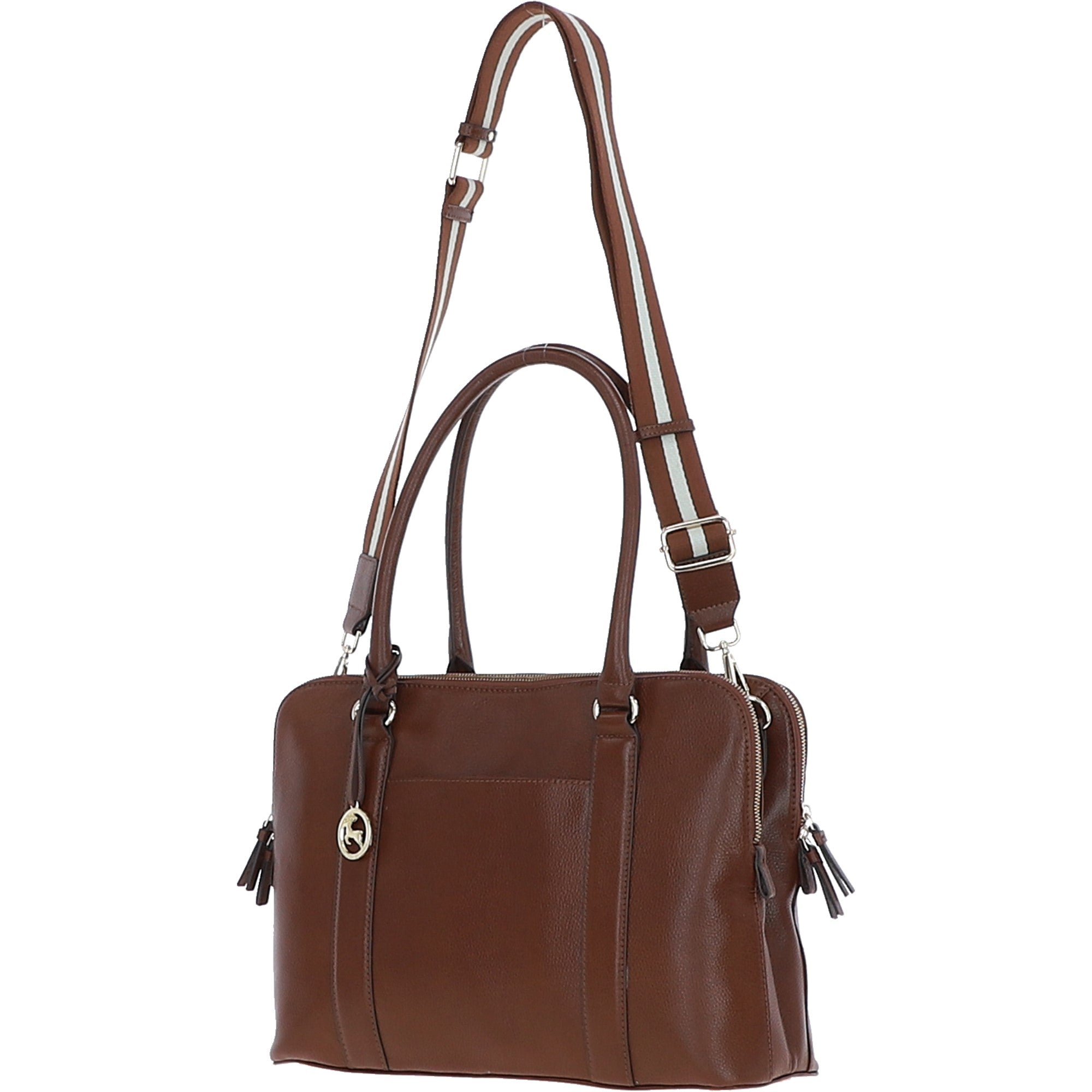 Ashwood 3 Section Large Leather Handbag Tan: X-39