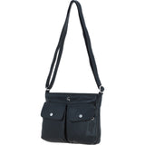 Adjustable Crossbody & Shoulder Bag Black: Cardiff