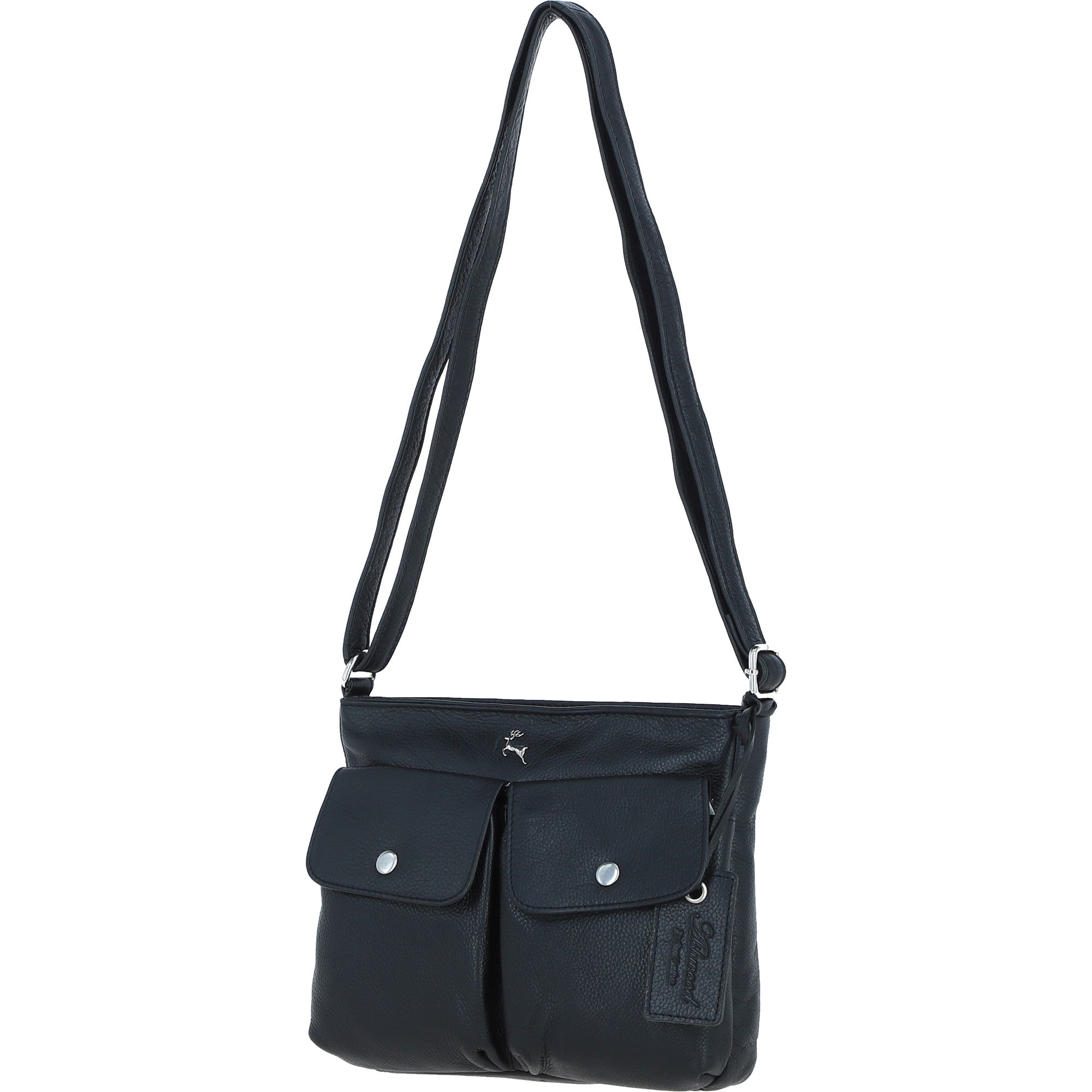 Adjustable Crossbody & Shoulder Bag Black: Cardiff