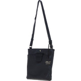 Genuine Leather Crossbody x Shoulder Bag with Golden Accents Black: 64239