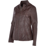 Leather Jacket Mid Brown/app: AWL-738