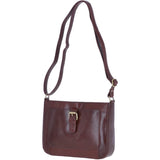 Vegetable Tanned Small Leather Shoulder Bag Chestnut : V-27