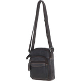 Real Leather Compact Crossbody Bag Brown: SICILY