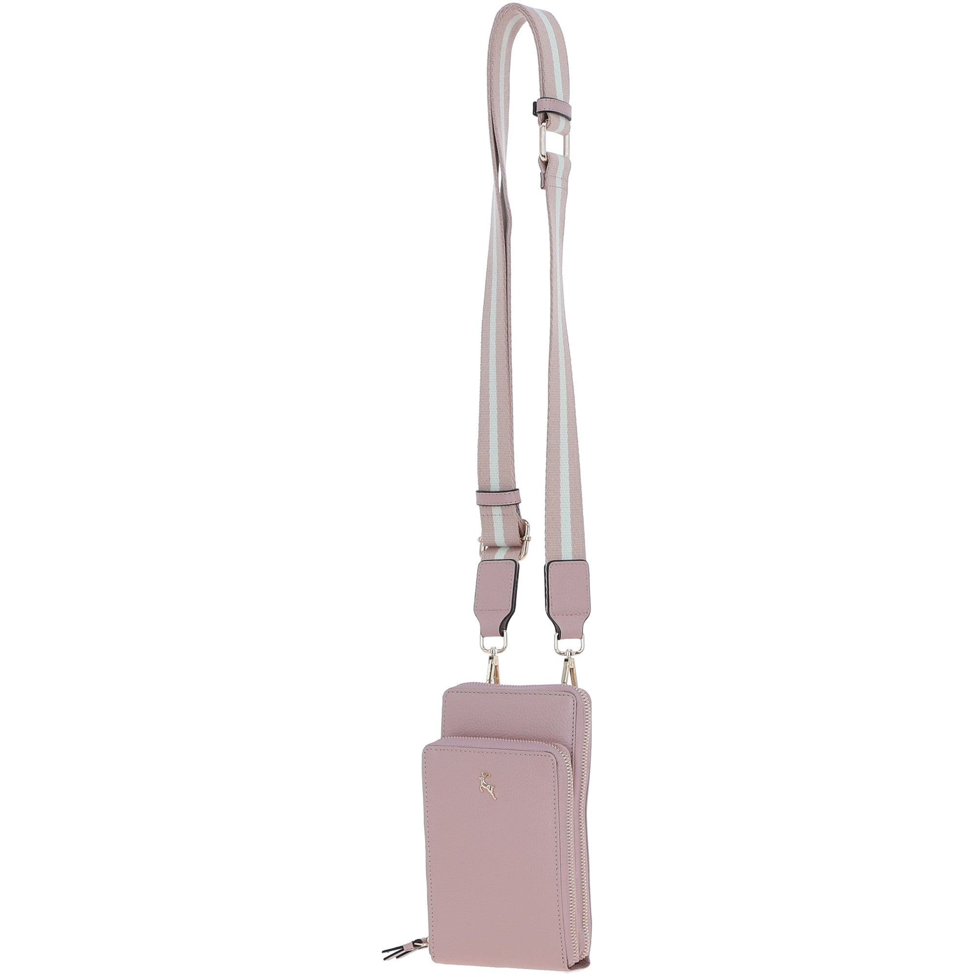 Ashwood Leather Luxury Crossbody Phone Bag Design-X Wood Rose: X-31