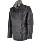 Mens 2-in1 Leather Jacket Black :  Gustavo