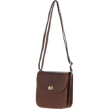 Ashwood Medium Leather Crossbody Bag Brown: V-81