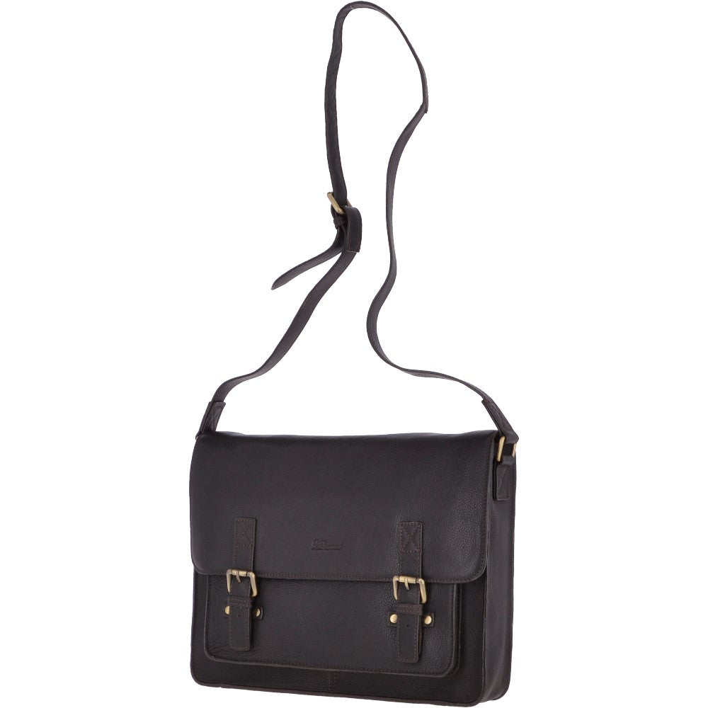 14 Inch Leather Satchel Brown : Josh