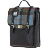Ashwood Leather & Harris Tweed® Cloth Large Backpack with Twist Lock Brown/Mcload: TW-38-01-BM