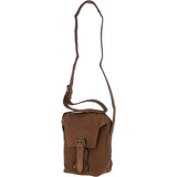 Small Vintage Leather Messenger Bag Tan: Miro