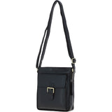 Ashwood Classic Leather Side Bag Black: Q-41