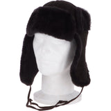 Unisex Sheepskin Trapper Hat Brown: 208