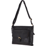Ashwood Womens Vintage Medium Leather Shoulder Bag Black: G23