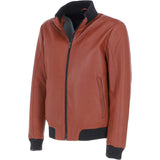 Ashwood Leather Men’s Modern Bomber Jacket Orange Tan: 162176