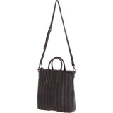Stylish Ashwood Leather Shopper Bag with Crossbody Strap Brown: GV-64037