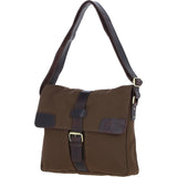 Fenland Canvas & Leather Crossbody Bag Brandy/green: FEN-754