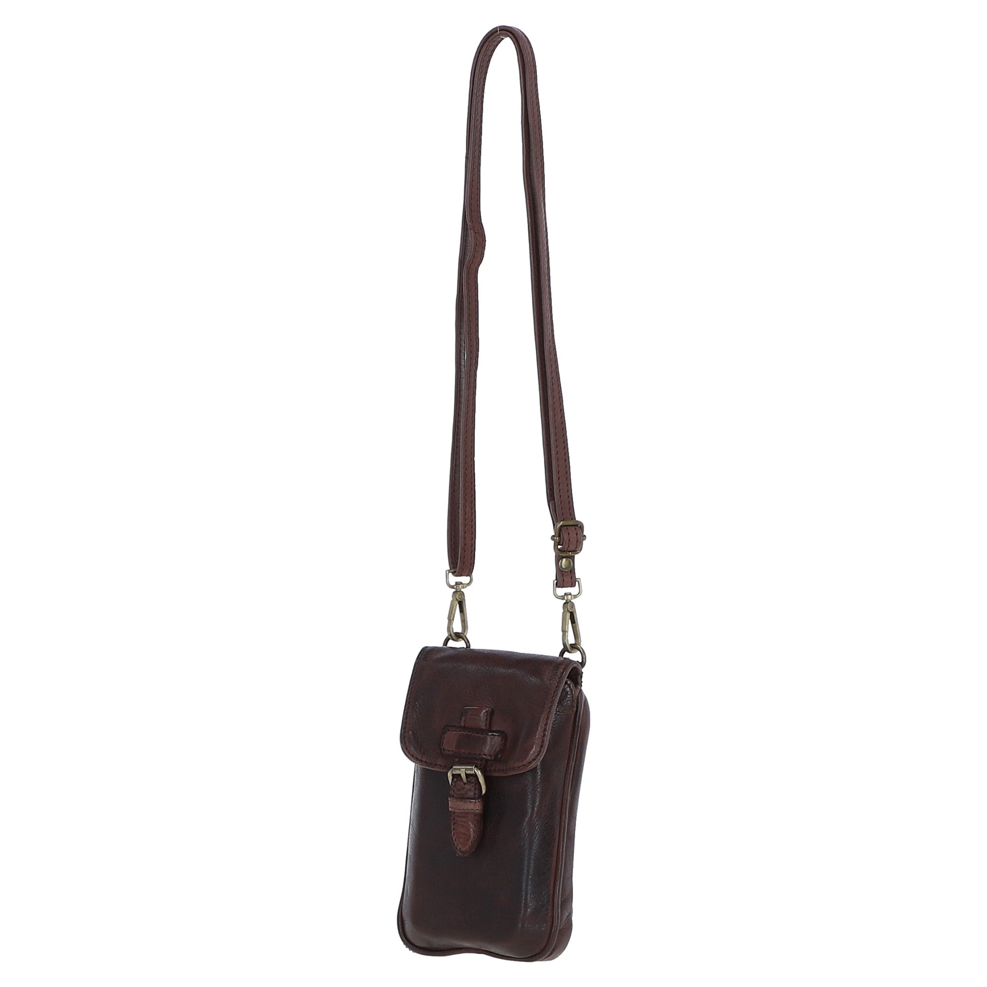 Ashwood Leather Crossbody Smart Phone Bag Brandy: D-99