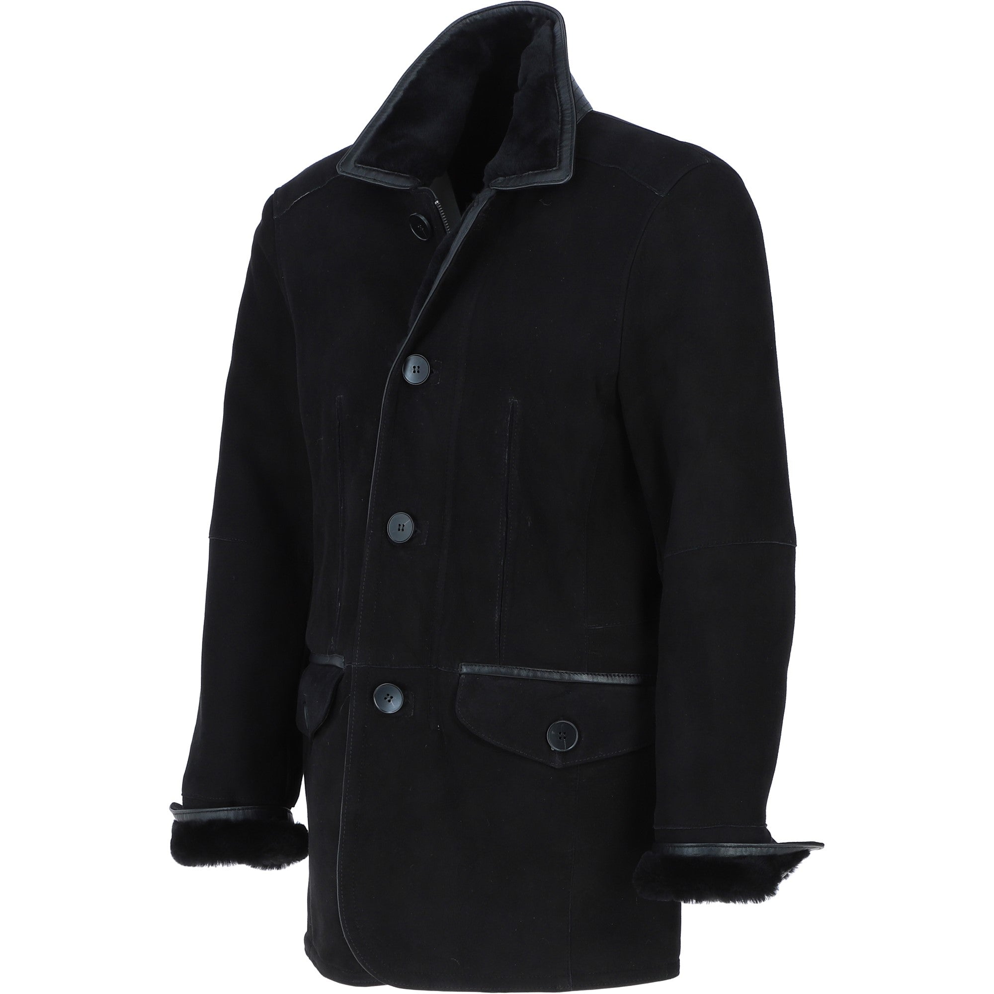 Sheepskin Coat  Black: KE-183