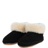 Sheepskin Slippers Black Silver: LADIES BOOTYS