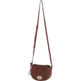 Ashwood Leather Crossbody Bag with Woven Details Tan: GV-63753