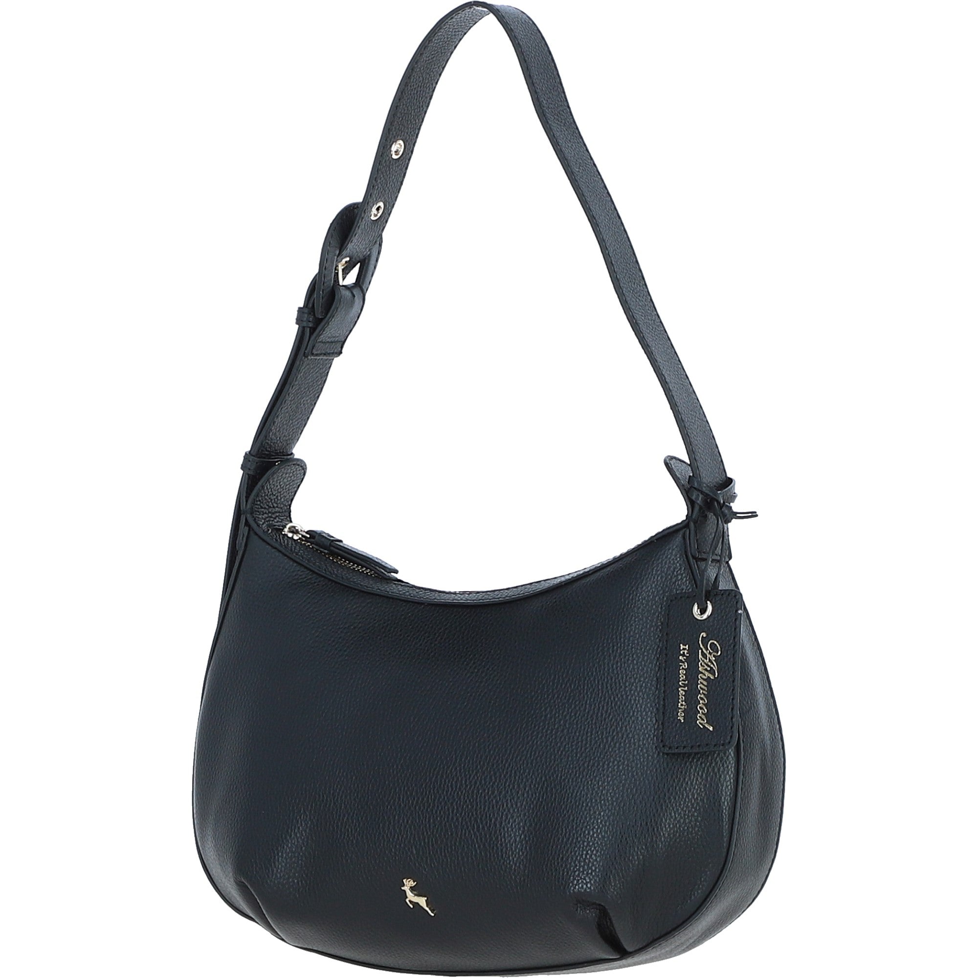 Ashwood Leather Shoulder Bag Black: 64732