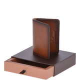 Vegetable Tanned Leather Classic Multi Card Holder Wallet Tan : 1992