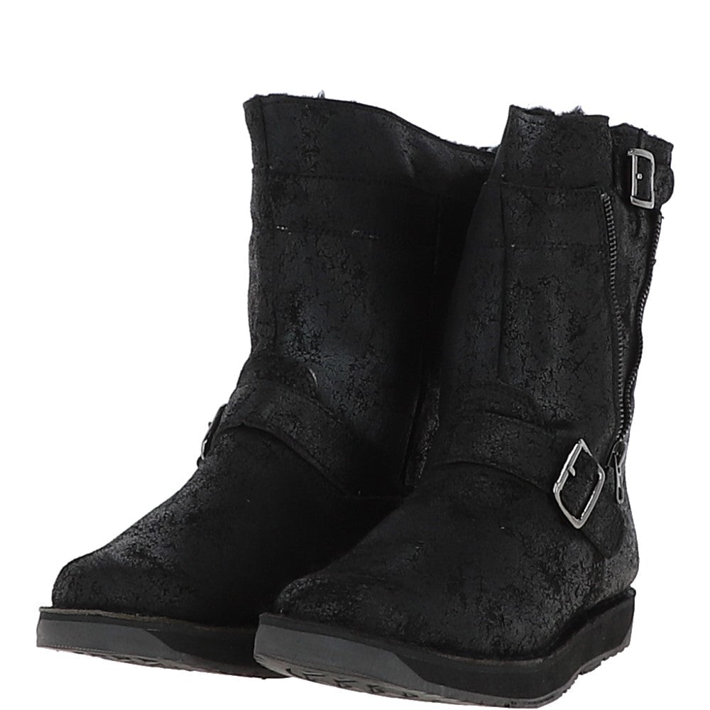Fenland Classic  9" Vintage Sheepskin Biker Boots: BIKER BOOT LADIES