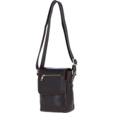 Ashwood Leather Men's Cross Body Flap Bag Brown: PL-44