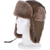 Trapper Hat With Sheepskin Fur Olive: 030-T