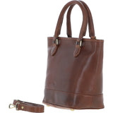 Ashwood Small Leather Bucket Bag Brown: V-86-B