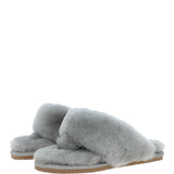 Women's Luxury  Sheepskin Flip Flops Grey: LADIES FLIP FLOP