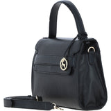 Elegant Ashwood Leather Handbag with Detachable Crossbody strap Black: 64731